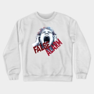 Boy shouting false alarm Crewneck Sweatshirt